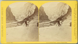 W. Bell, Grand Ca&ntilde;on; mouth of Kanab Wash, No. 64 from Colorado River Series. Explorations West of the 100th Meridian. Expedition of 1872, Lieut. Geo. M. Wheeler, Com&rsquo;dg. (Philadelphia:&nbsp;William Bell, ca. 1872).