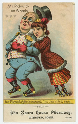[David] Lothrop, Man on Roller Skates. (Philadelphia, ca. 1890).Chromolithograph.