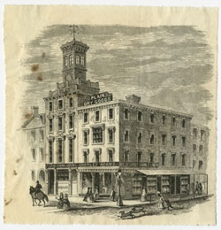 Charles Adams Dry Goods, S.E. corner Eighth and Arch Streets, ca. 1860 