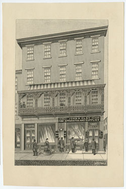 John H. Clay, Fire Apparatus and Supplies, 1320 Ridge Avenue, ca. 1880. 