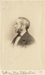 J. Cremer & Co., John A. McAllister, ca. 1860. Albumen on carte de visite mount.