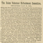 Union Volunteer Refreshment Saloon, illustrated card.