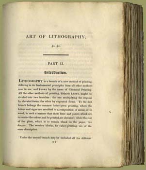 Alois Senefelder, “Introduction” to A Complete Course of Lithography: To which is Prefixed a History of Lithography, from Its Origin to the Present Time (London: R. Ackerman, 1819). Courtesy of the Temple University Libraries, Rare Books and Manuscripts Collection.