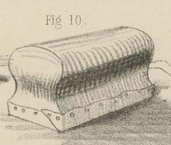 Dabber. Detail from Pl. 9, “Drawing Instruments &c used in Lithography” in Every Man His Own Printer Or, Lithography Made Easy: Being an Essay upon Lithography in All Its Branches (London: Waterlow and Sons, 1854).