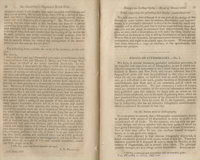 The Franklin Journal, and American Mechanics’ Magazine; Devoted to the Useful Arts, Internal Improvements and General Science. Vol. 4, no. 1 (July 1827).