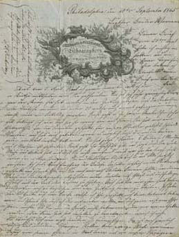 Letter from John Frederick Finkeldey to Werner Finkeldey, September 10, 1865. Courtesy of Jeremy Finkeldey.