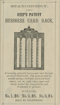 Advertisement for Benton & Brother, manufacturer of gold pens, 1866.