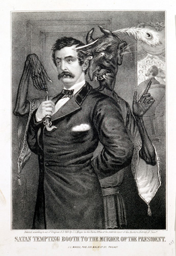 Satan Tempting Booth to the Murder of the President (Philadelphia: J.L. Magee, 1865). Lithograph.