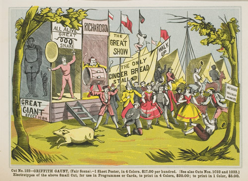 Specimen Book of Minstrel Designs for the Use of the Minstrel Profession (Philadelphia: Ledger Job Printing Office, 1869). Color electrotype.