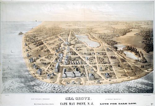 B. Armitage, Sea Grove, Cape May Point, N.J. (Philadelphia: Taylor & Smith, 1876). Lithograph, tinted with two stones.