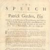 Pennsylvania General Assembly, The Speech of the Honourable Patrick Gordon, Esq. [January 13, 1730] [Philadelphia: Franklin and Meredith, 1730]. Historical Society of Pennsylvania.