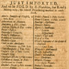 Page with list of items in two columns. Header printed in larger size text.