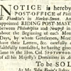 “Notice is hereby given, that the Post Office of Philadelphia, is now kept at B. Franklin’s,” Pennsylvania Gazette (Philadelphia: Printed by B. Franklin, November 3, 1737). 