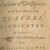 [John Smith], The Doctrine of Christianity, as Held by the People called Quakers, Vindicated (Philadelphia: Printed by Benjamin Franklin and David Hall, 1748). 