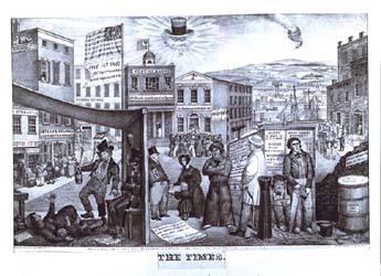 The Times. Edward Clay. Lithograph. New York, copyright, 1837.