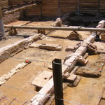 Archeology at the President’s House showing the passage connecting the slave quarters to the main house. Courtesy of President’s House Philadelphia.