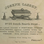 “Joseph Cassey. No. 36 South Fourth Street,” advertisement in United States Directory for the Use of Travellers and Merchants (Philadelphia, 1823).