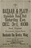 BAZAAR & PLAY - SLATEDALE BAND HALL (1938)