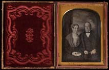 S. G. Hewes. Unidentified Couple. Half-plate daguerreotype. Philadelphia, ca. 1852. 