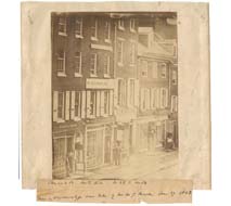 South Side of Chestnut Street. Albumen print of an 1843 daguerreotype by William G. Mason, Philadelphia, 1862. Gift of John A. McAllister.