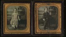 Samuel Broadbent. Double Portrait of George E. Carter. Sixth-plate daguerreotypes. Philadelphia, 1855. On loan from the Historical Society of Pennsylvania. 