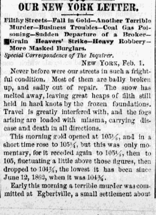 a clip of an article from Philadelphia Inquirer newspaper