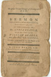 John Marsh. The Great Sin and Danger of Striving With God. A Sermon preached at Wethersfield, December 13th, 1782. At the funeral of Mrs. Lydia Beadle, wife of the late William Beadle, and their four children, who were all murdered by his own hands on the morning of the 11th instant. (Hartford, [1783]). 