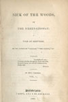 Robert Montgomery Bird, Nick of the Woods, or The Jibbenainosay. A Tale of Kentucky. (Philadelphia, 1837).