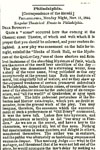 Peter Peep & Co. “Singular Theatrical Events in Philadelphia. Monday Night, Nov. 11, 1844.” The New York Herald, Wednesday Morning, November 13, 1844). 