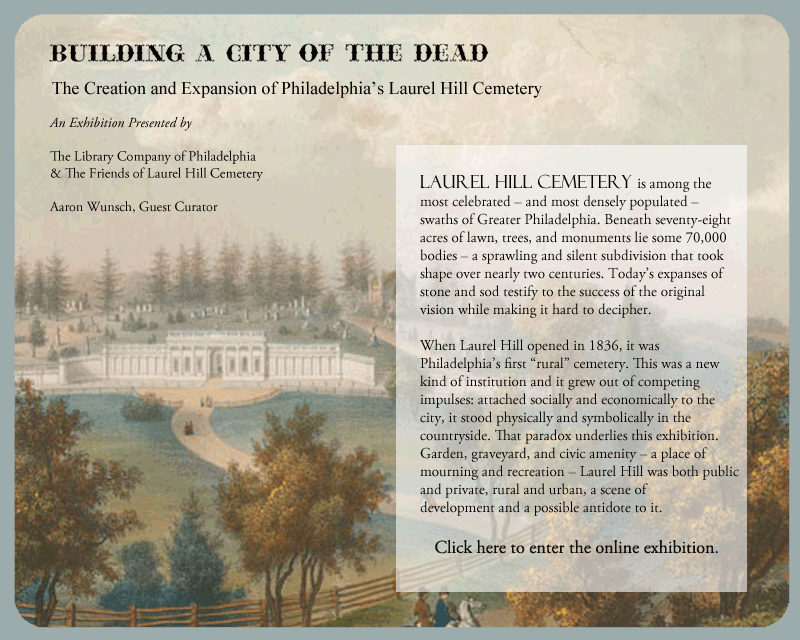 Laurel Hill Cemetery is among the most celebrated – and most densely populated – swaths of Greater Philadelphia. Beneath seventy-eight acres of lawn, trees, and monuments lie some 70,000 bodies – a sprawling and silent subdivision that took shape over nearly two centuries. Today's expanses of stone and sod testify to the success of the original vision while making it hard to decipher. 