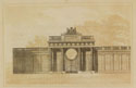 Design for a gate; in Humphrey Repton. Observations on the Theory and Practice of Landscape Gardening (1803).