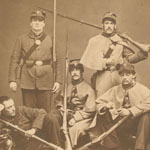 Men of the Washington Grays. Alumen print photograph (Philadelphia, 1861).
