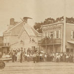 Union Volunteer Refreshment Saloon and Hospital. Robert Newell. Albumen print photograph, (Philadelphia, 1863). 