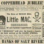 A Nest of Copperheads. Albumen print cartoon (Philadelphia, 1864). And, The Great Copperhead Jubilee ! On the Banks of Salt River. Illustrated cartoon card (Philadelphia, 1864).