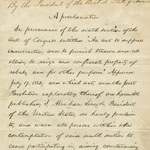 Abraham Lincoln, A Proclamation. Manuscript, 1862.