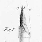 Lithographic Pen. Detail from Pl. 7 in Charles Hullmandel, <em>The Art of Drawing on Stone</em> (London: C. Hullmandel and R. Ackermann, 1824).