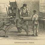 “Lithographic Press” in Elisha Noyce, The Boy’s Book of Industrial Information (New York: D. Appleton & Co., 1858).