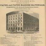 “Charles Magarge & Co., Wholesale Dealers in Paper, and Paper Makers’ Materials, Warehouse, 30, 32 and 34 South Sixth Street, Philadelphia, Pa.” in Printers’ Circular (March 1871). 