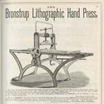 “The Bronstrup Lithographic Hand Press” in Printers’ Circular (June 1876).