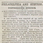 “Distressing Suicide,” Philadelphia Inquirer, January 30, 1873. s Courtesy of the Historical Society of Pennsylvania.