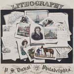 Albert Newsam, Lithography. P. S. Duval 7 Bank Alley, Philadelphia (Philadelphia: P. S. Duval, ca. 1840). Crayon lithograph, hand-colored. Courtesy of the Historical Society of Pennsylvania.