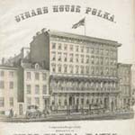 Girard House Polka. Composed & Respectfully Dedicated to Miss Flora Davis by C. F. Stein, Member of the Germania Musical Society (Philadelphia:  Lee & Walker, 1852). Printed by Thomas Sinclair. Crayon lithograph, tinted with one stone. Gift of David Doret. 