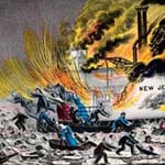 Terrible Conflagration and Destruction of the Steam-boat “New Jersey,” On the River Delaware, Opposite Philadelphia, on the Night of Saturday, March 15th, 1856, Between 8 and 9 O’Clock, by Which Dreadful Calamity Sixty-One Lives Were Lost (Philadelphia: Published by A. Pharazin, 103 South Street, [1856]). Crayon lithograph, hand-colored. 