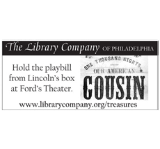 Author Ferdinand Sarmiento gave McAllister our copy of the playbill for the fatal April 14 performance at Ford’s Theatre. Click to learn more.