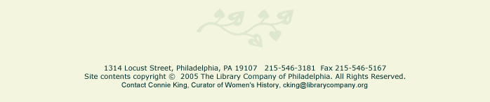 The Library Company of Philadelphia 1314 Locust St., Phila. PA 19107 215-546-3181 FAX 215-546-5167 Copyright 2005 All Rights Reserved. Nicole Scalessa, IT Manager, nscalessa@librarycompany.org