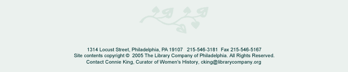 The Library Company of Philadelphia 1314 Locust St., Phila. PA 19107 215-546-3181 FAX 215-546-5167 Copyright 2005 All Rights Reserved. Nicole Scalessa, IT Manager, nscalessa@librarycompany.org