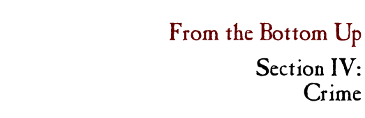From the Bottom Up, Section I: Introduction