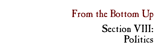 From the Bottom Up, Section I: Introduction